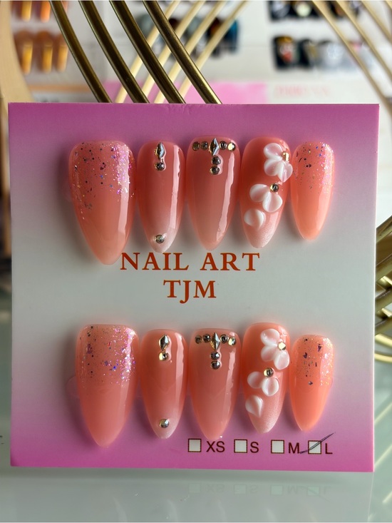 Other - Nude Pink 3D Floral Press-On Nail Set